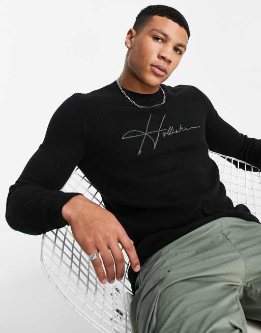 Black 2025 sweater hollister