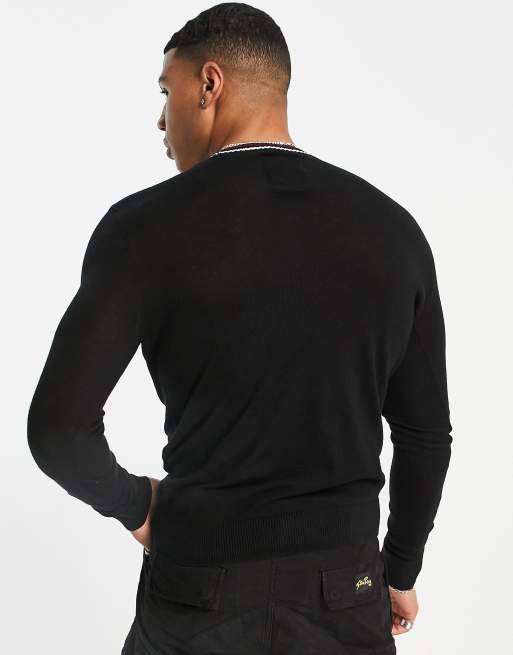 Hollister knit sweater in black ASOS