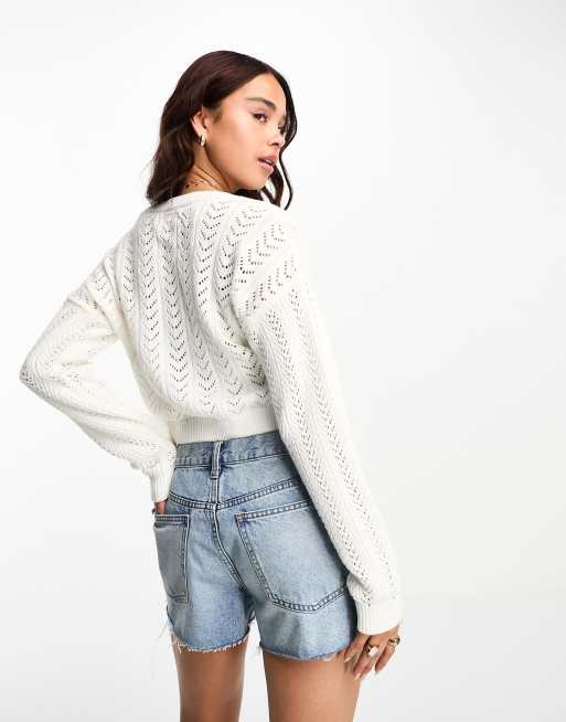 Hollister white jumper online