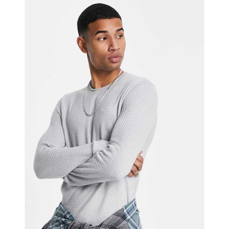 Hollister knitted jumper in grey ASOS