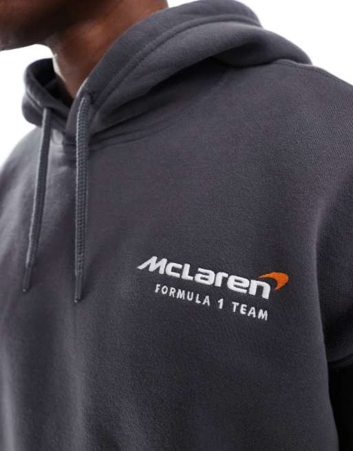 Hollister - Koksgrå hættetrøje med 'McLaren'-print på ryggen, 2 af 4