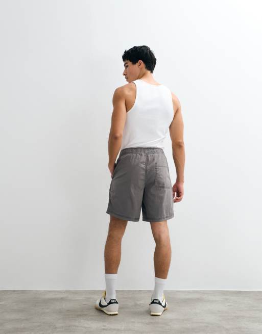Hollister - Koksgrå pull-on-shorts i y2k-stil, 3 af 5