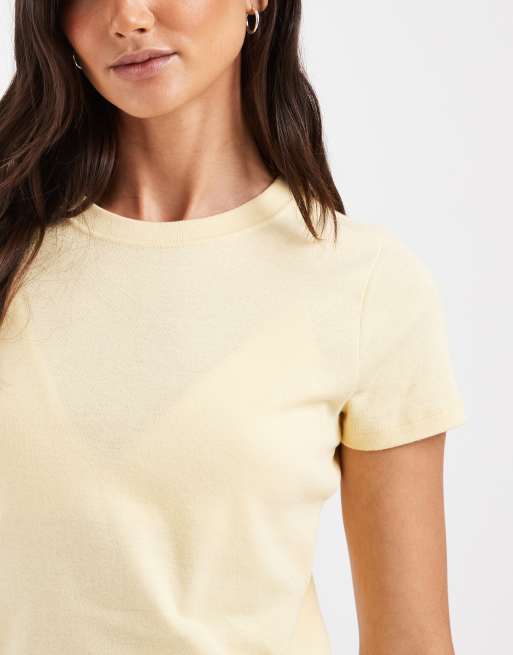 Hollister kortærmet T-shirt i gul, 3 af 4