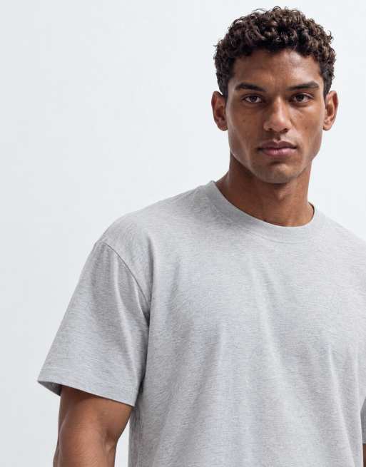 Hollister kraftig boxy T-shirt i gråmeleret, 9 af 9