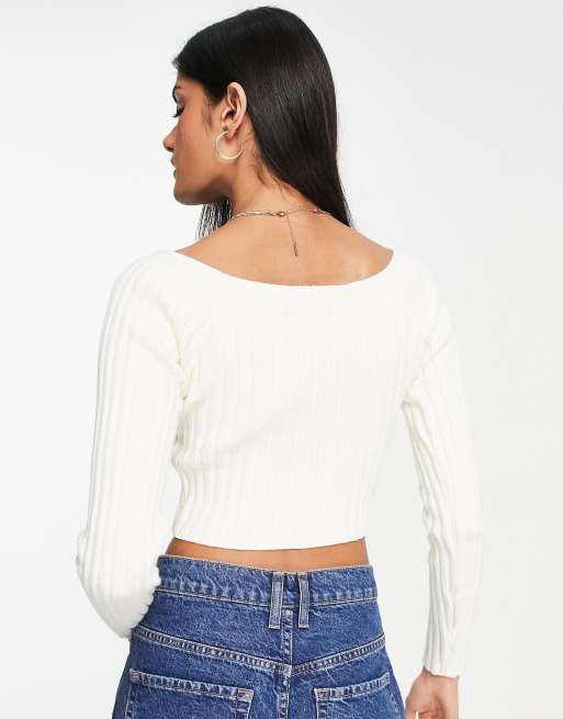Hollister white off the shoulder top clearance