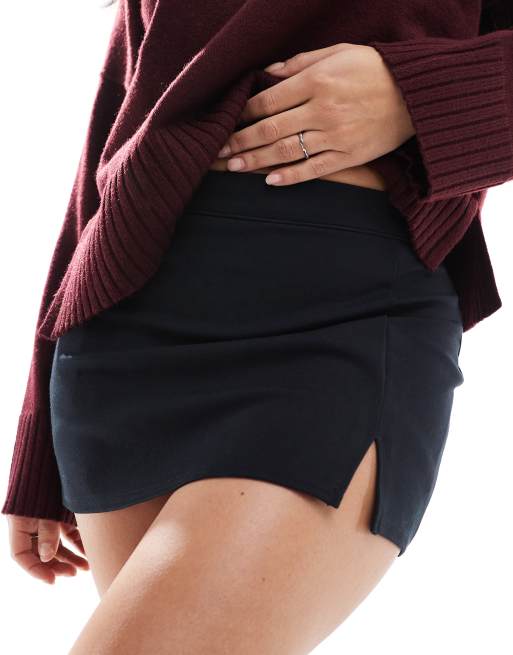 Hollister – Kurzer A-Linien-Skort in Schwarz mit hohem Bund, 3 von 5