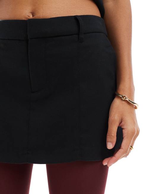 Hollister – Kurzer, eleganter A-Linien-Skort in Schwarz, 5 von 5