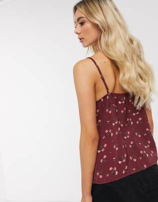 Hollister lace \u0026 satin floral cami | ASOS