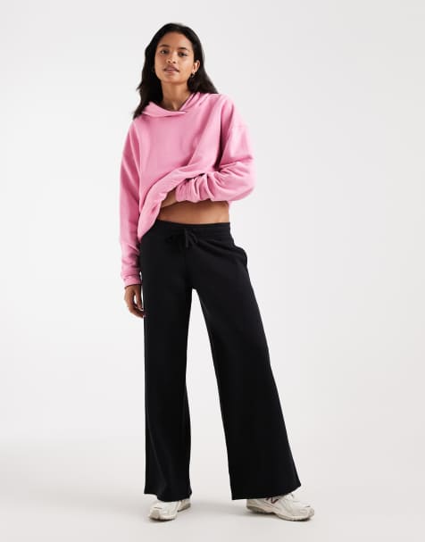 Hollister låg midja vida joggers i svart - view 1