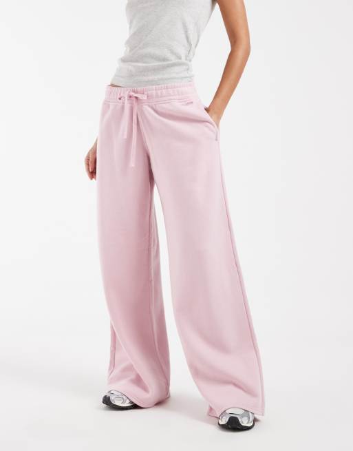Hollister låga vida joggers i babyrosa, 2 av 5