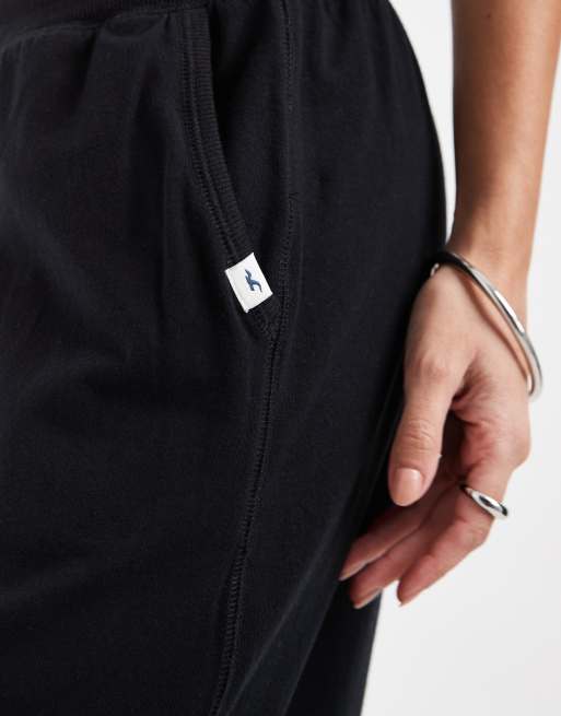 Hollister låga vida joggers i svart, 4 av 5