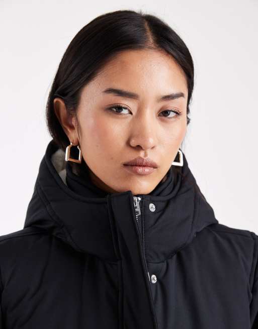 Hollister – Langer Parka in Marineblau mit Kapuze, 2 von 4