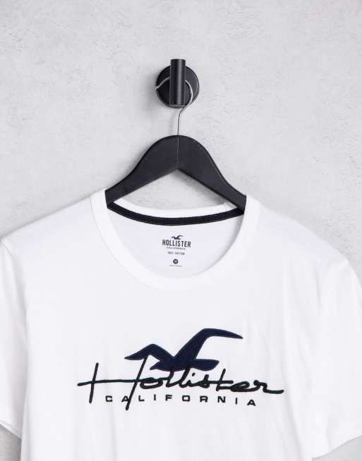 Hollister Large Logo T-Shirt in White