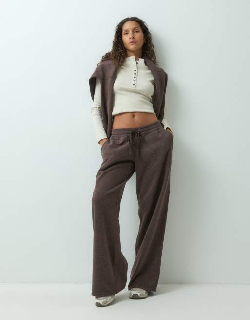 Hollister lavtaljede baggy joggingbukser i brun, 3 af 5