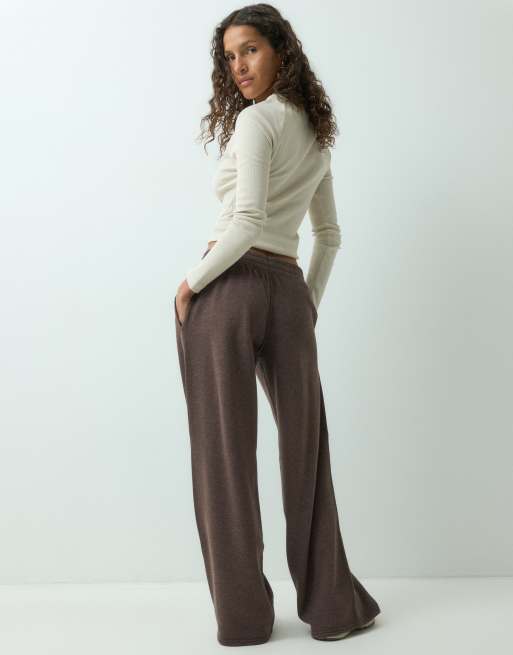 Hollister lavtaljede baggy joggingbukser i brun, 4 af 5