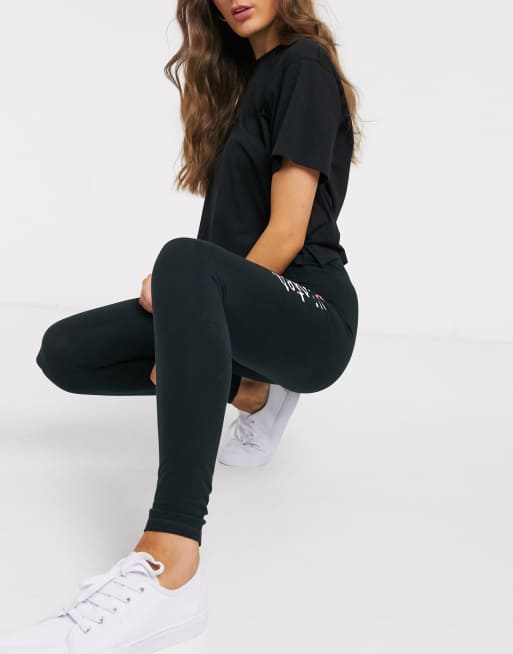 Black with pastel logo 'Hollister' Leggings