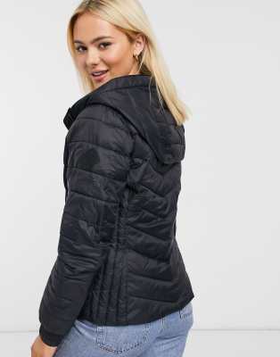 hollister black lightweight padded jacket