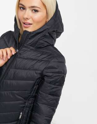 black lightweight padded coat