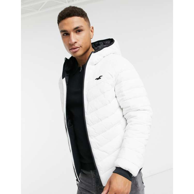 Hollister white windbreaker clearance