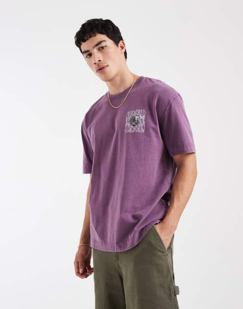 Hollister – Lila t-shirt med tryck baktill - view 1