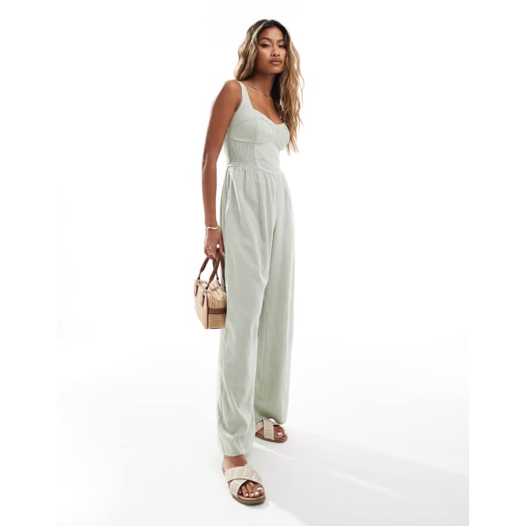 Crop wide leg jumpsuit hollister outlet