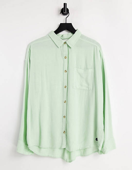 Hollister linen shirt in green
