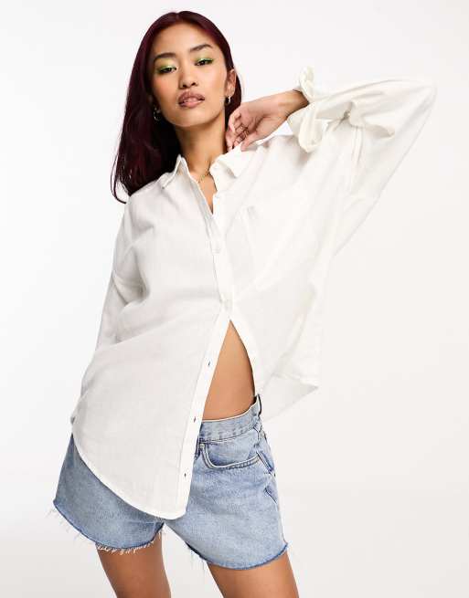 Hollister linen deals shirt