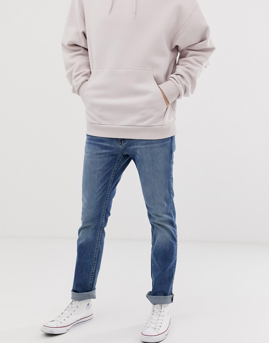 Hollister - Ljusa jeans i skinny passform-Blå