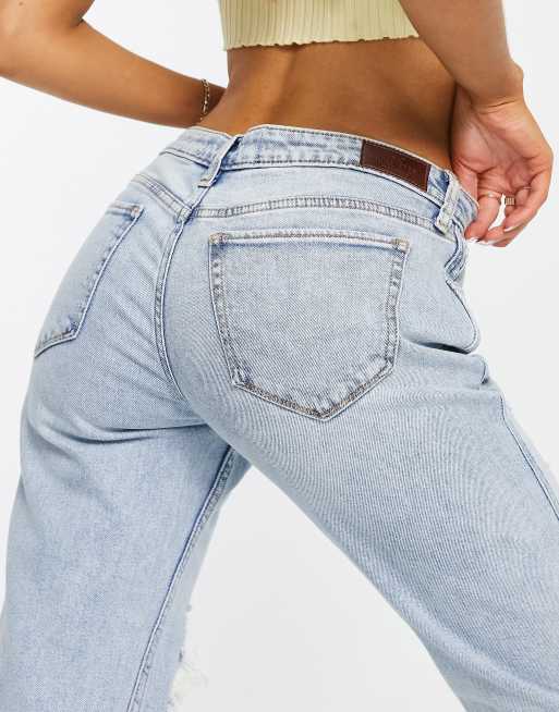 Hollister – Ljusblå slitna boyfriendjeans, 3 av 4