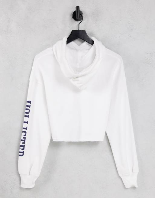 Hollister crop sale top hoodie