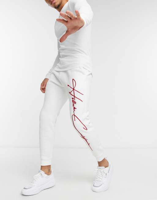 hollister sweatpants white