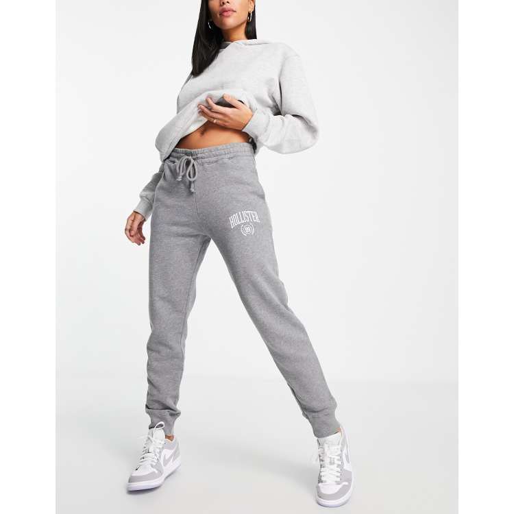 Hollister straight leg logo joggers in grey - ShopStyle Activewear