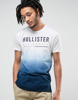 Hollister Logo Dip Dye T-Shirt Slim Fit 