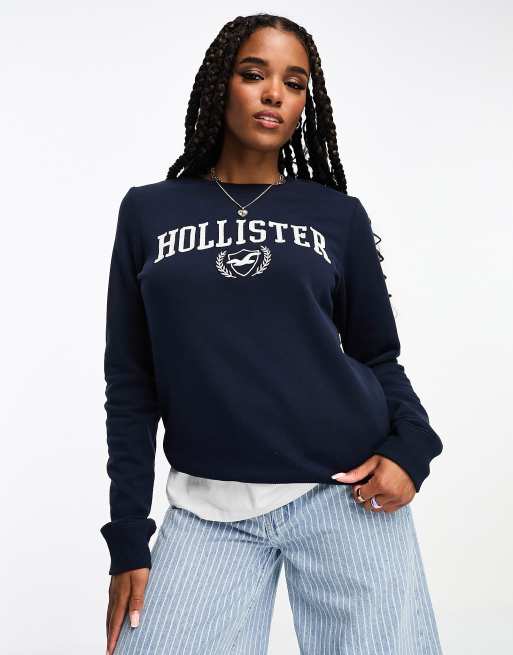 Hollister navy on sale sweatshirt