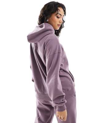 Hollister Logo Hoodie In Brown