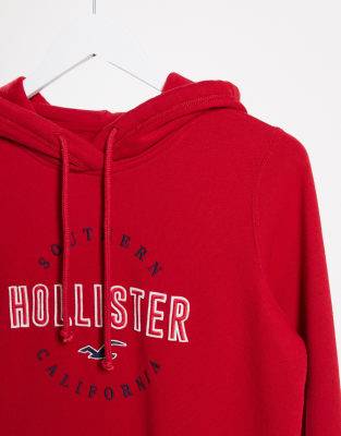 hollister hoodie red