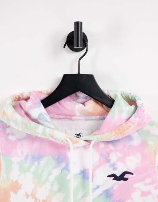 Hollister white tie cheap dye hoodie