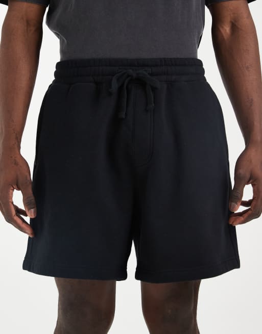 Hollister logo jersey shorts in black, 4 of 5