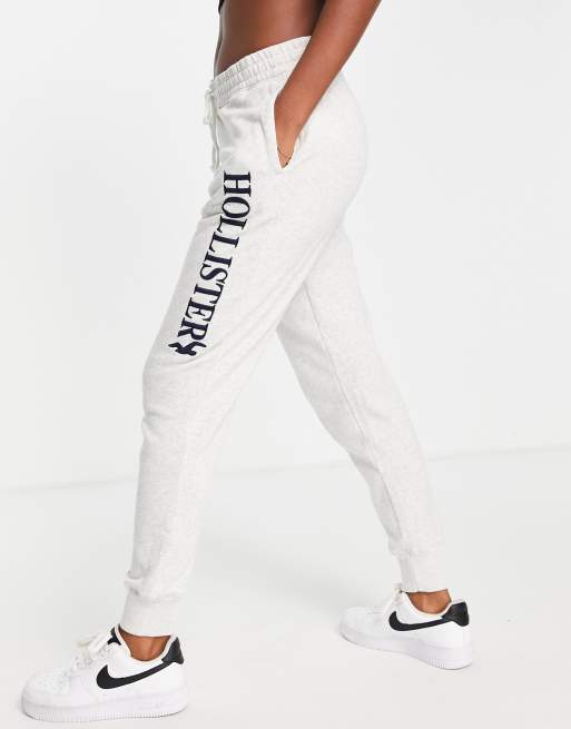 White hollister sweatpants outlet