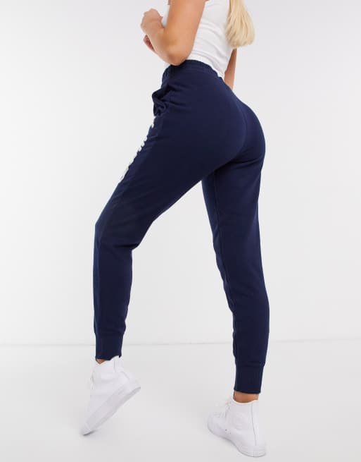 Hollister Co. HOLIDAY LOGO JOGGER - Tracksuit bottoms - light blue