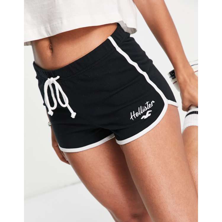 Hollister Womens Terry Sweat Shorts Logo Band Curved Hem Shorty XS S M L  XL!!