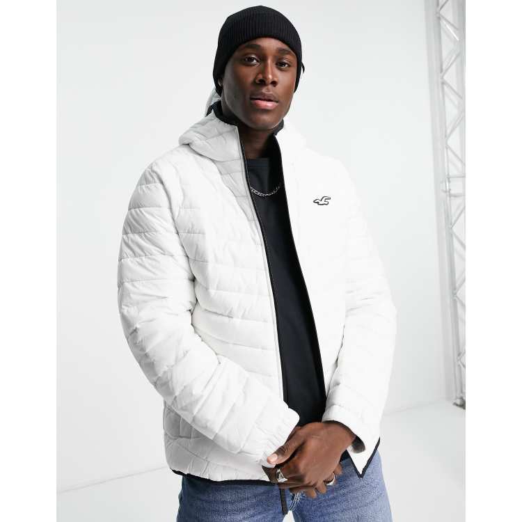 Hollister Co. HOODED FAHION PUFFER - Winter jacket - off-white