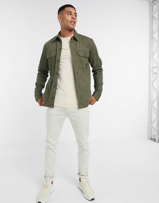 Olive on sale green overshirt