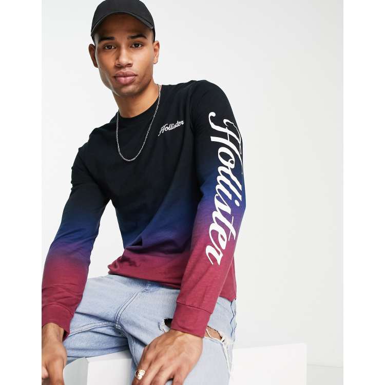 Hollister Relaxed Long-Sleeve Logo Graphic Tee