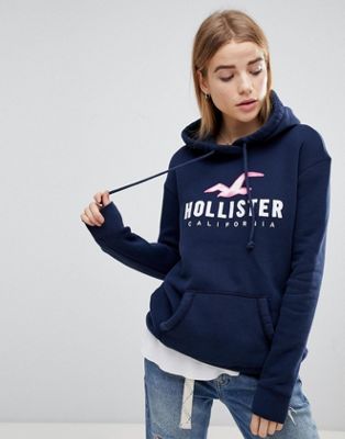 Hollister Logo Pullover Hoodie | ASOS