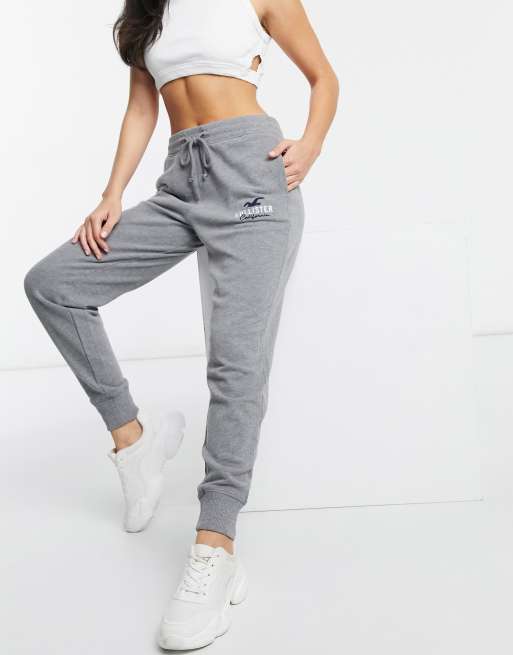 Hollister, Pants & Jumpsuits, Hollister Womens Medium Gray Sweatpants  With Embroidery On Left Leg