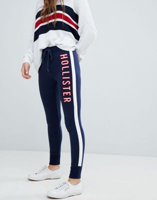 Hollister logo skinny track pant with 