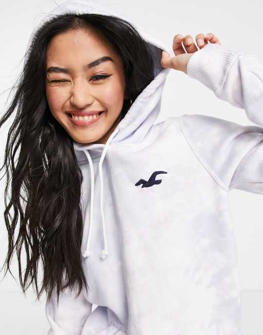 Hollister white sale tie dye hoodie