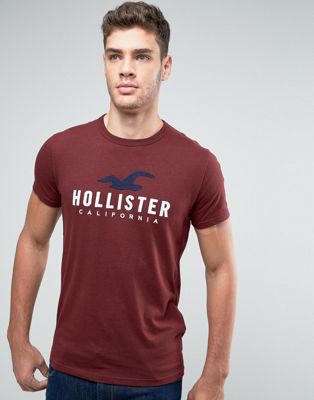 burgundy hollister shirt