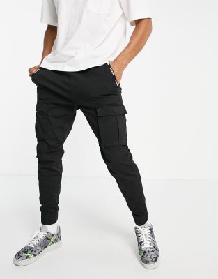 black hollister joggers
